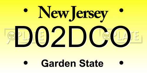 D02DCO New Jersey License Plate
