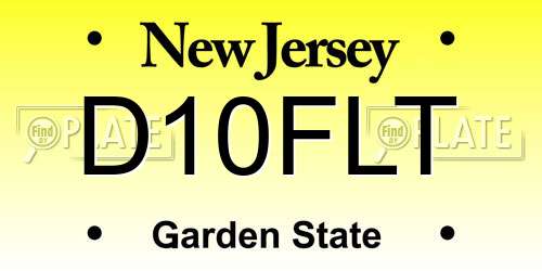 D10FLT New Jersey License Plate