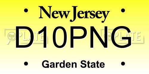 D10PNG New Jersey License Plate