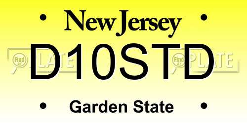 D10STD New Jersey License Plate