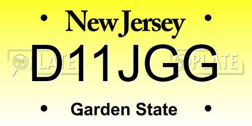 D11JGG New Jersey License Plate