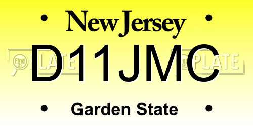 D11JMC New Jersey License Plate