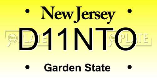 D11NTO New Jersey License Plate