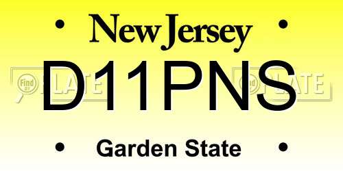 D11PNS New Jersey License Plate