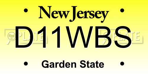D11WBS New Jersey License Plate