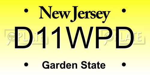 D11WPD New Jersey License Plate