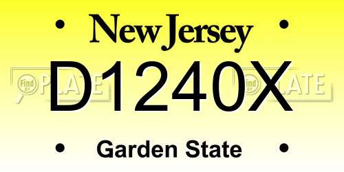 D1240X New Jersey License Plate