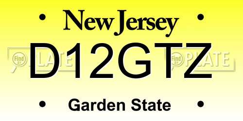 D12GTZ New Jersey License Plate