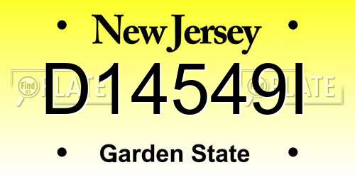 D14549I New Jersey License Plate