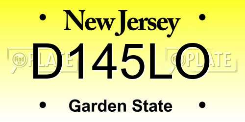 D145LO New Jersey License Plate