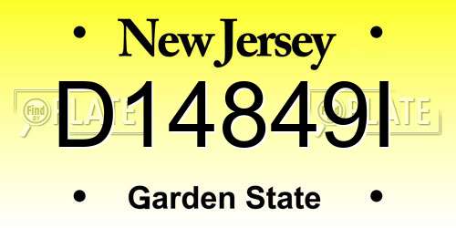 D14849I New Jersey License Plate