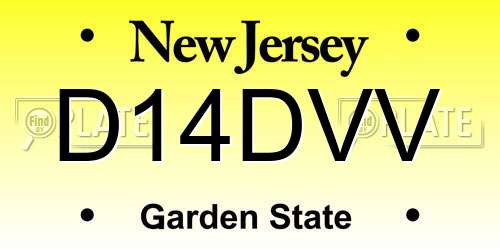 D14DVV New Jersey License Plate