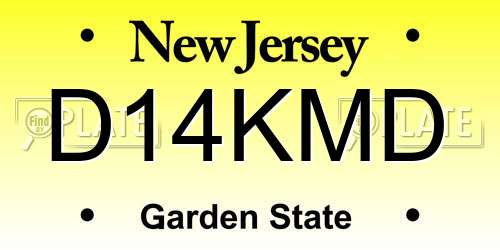 D14KMD New Jersey License Plate