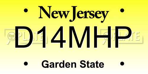 D14MHP New Jersey License Plate