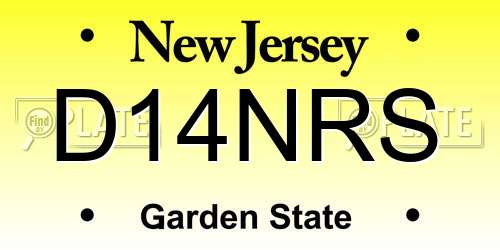 D14NRS New Jersey License Plate