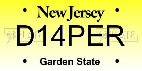 D14PER New Jersey License Plate