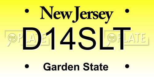 D14SLT New Jersey License Plate