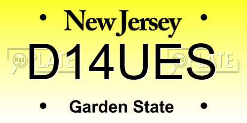 D14UES New Jersey License Plate