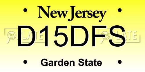 D15DFS New Jersey License Plate