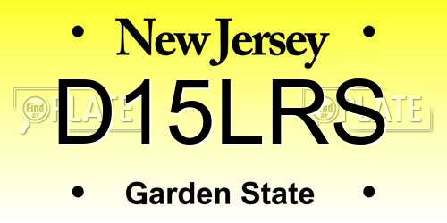 D15LRS New Jersey License Plate