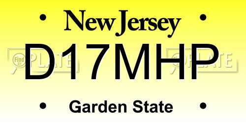 D17MHP New Jersey License Plate