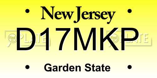 D17MKP New Jersey License Plate