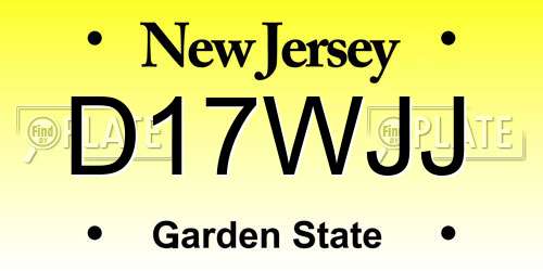 D17WJJ New Jersey License Plate