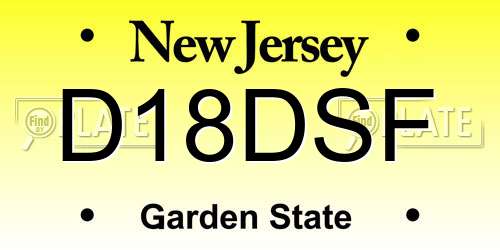 D18DSF New Jersey License Plate