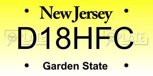 D18HFC New Jersey License Plate