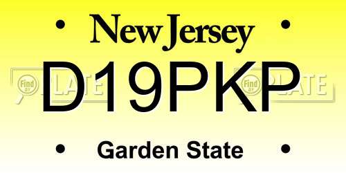D19PKP New Jersey License Plate