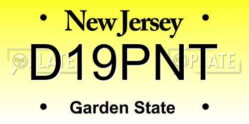 D19PNT New Jersey License Plate