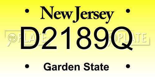 D2189Q New Jersey License Plate