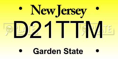 D21TTM New Jersey License Plate