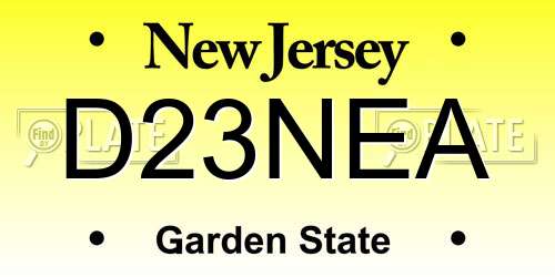D23NEA New Jersey License Plate