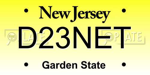 D23NET New Jersey License Plate