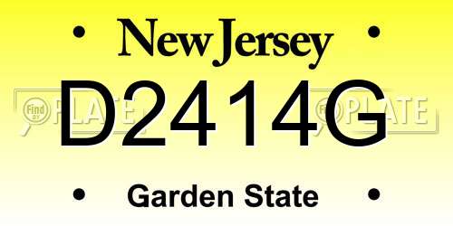 D2414G New Jersey License Plate