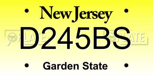 D245BS New Jersey License Plate