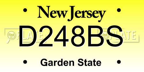 D248BS New Jersey License Plate