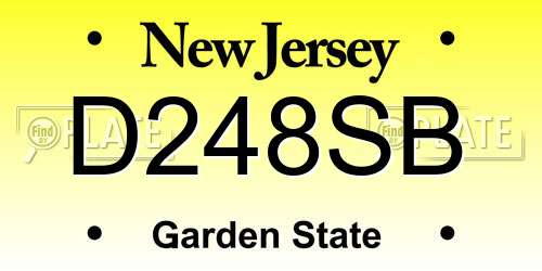 D248SB New Jersey License Plate