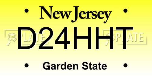 D24HHT New Jersey License Plate