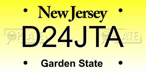 D24JTA New Jersey License Plate