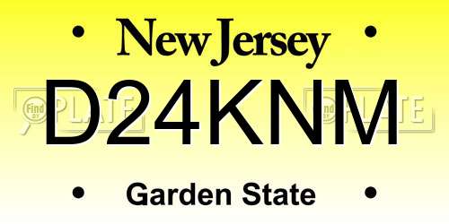 D24KNM New Jersey License Plate