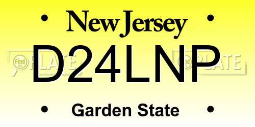 D24LNP New Jersey License Plate