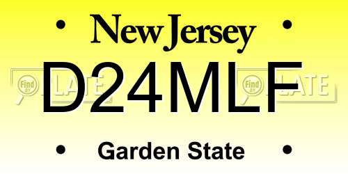 D24MLF New Jersey License Plate
