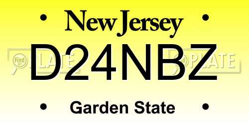 D24NBZ New Jersey License Plate