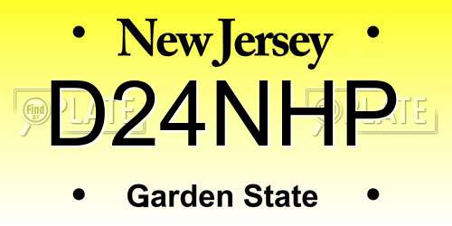 D24NHP New Jersey License Plate