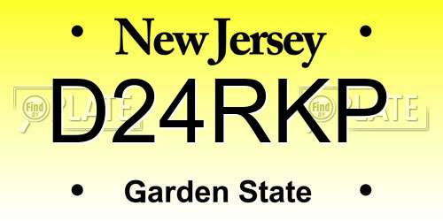 D24RKP New Jersey License Plate