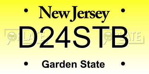 D24STB New Jersey License Plate