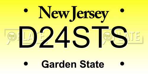 D24STS New Jersey License Plate