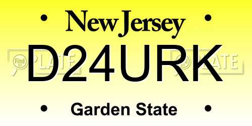 D24URK New Jersey License Plate